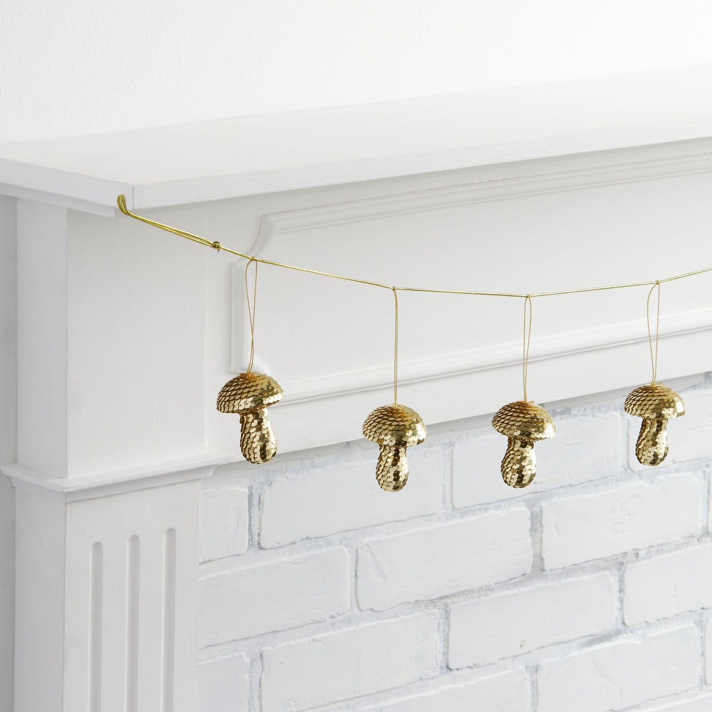 Gold Disco Mushrooms Garland