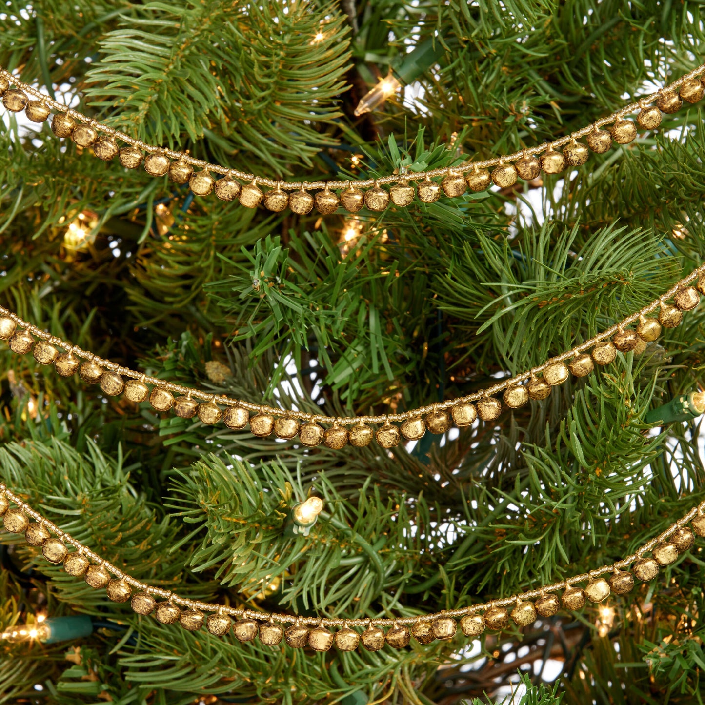 Mini Brass Bell And Bead Garland