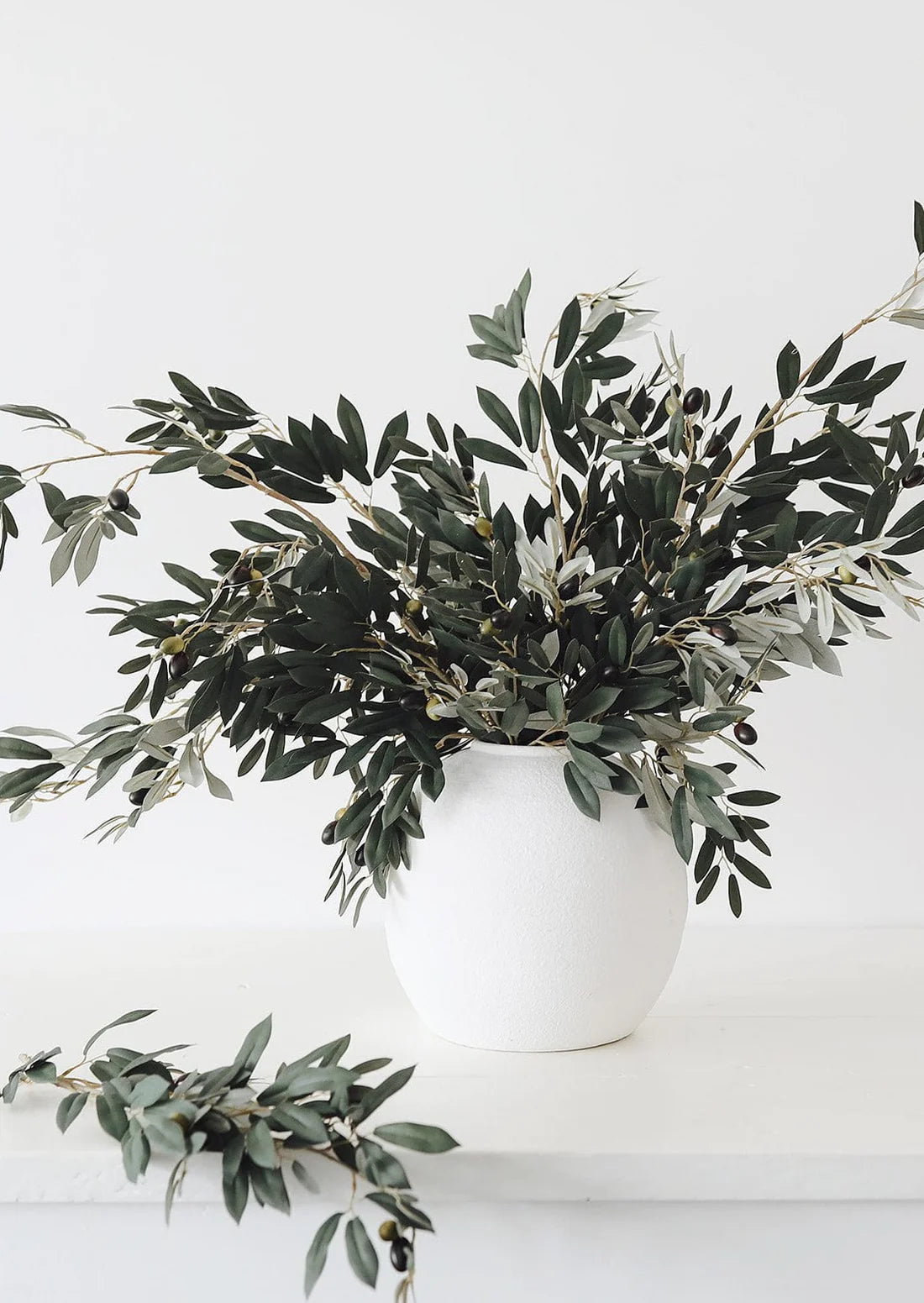 Set Of Three Fake Olive Branch - 35"