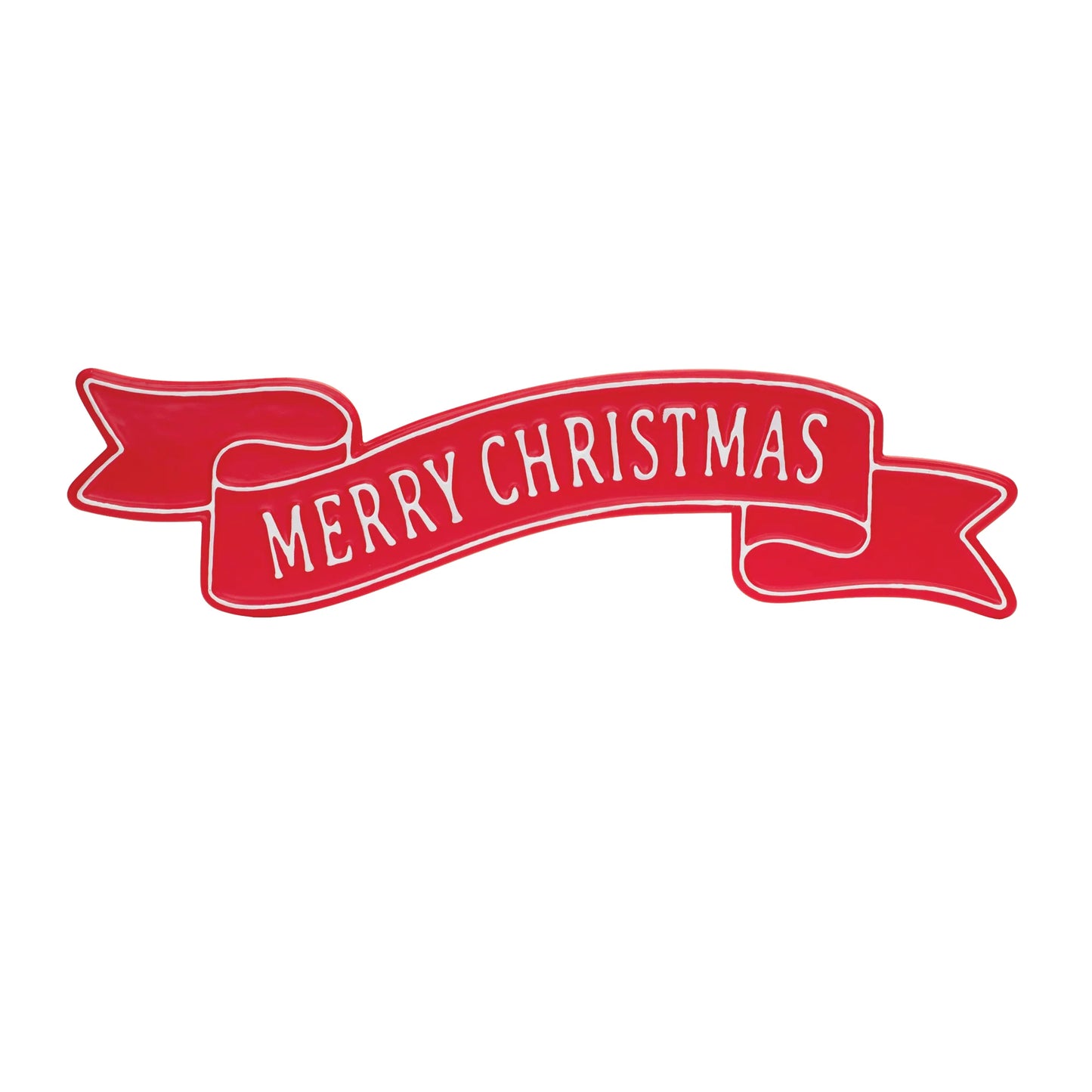 METAL MERRY CHRISTMAS BANNER