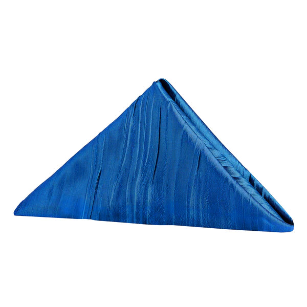 Set Of Ten Accordion Crinkle Taffeta Napkin 20"x20" - Royal Blue