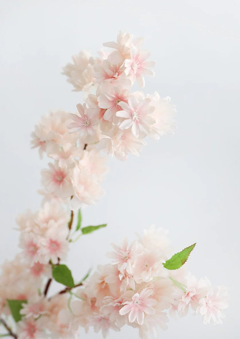 Soft Pink Faux Cherry Blossom Branch - 40"