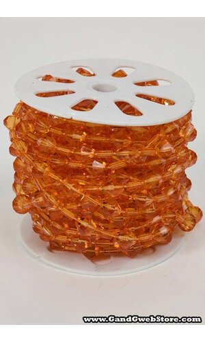 10YDS BEADED GARLAND ROLL ORANGE