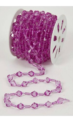 10YDS BEADED GARLAND ROLL FUCHSIA
