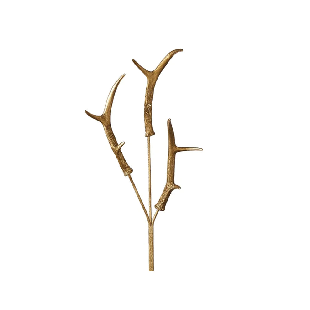 Chalet 33-inch Gold Antler Spray