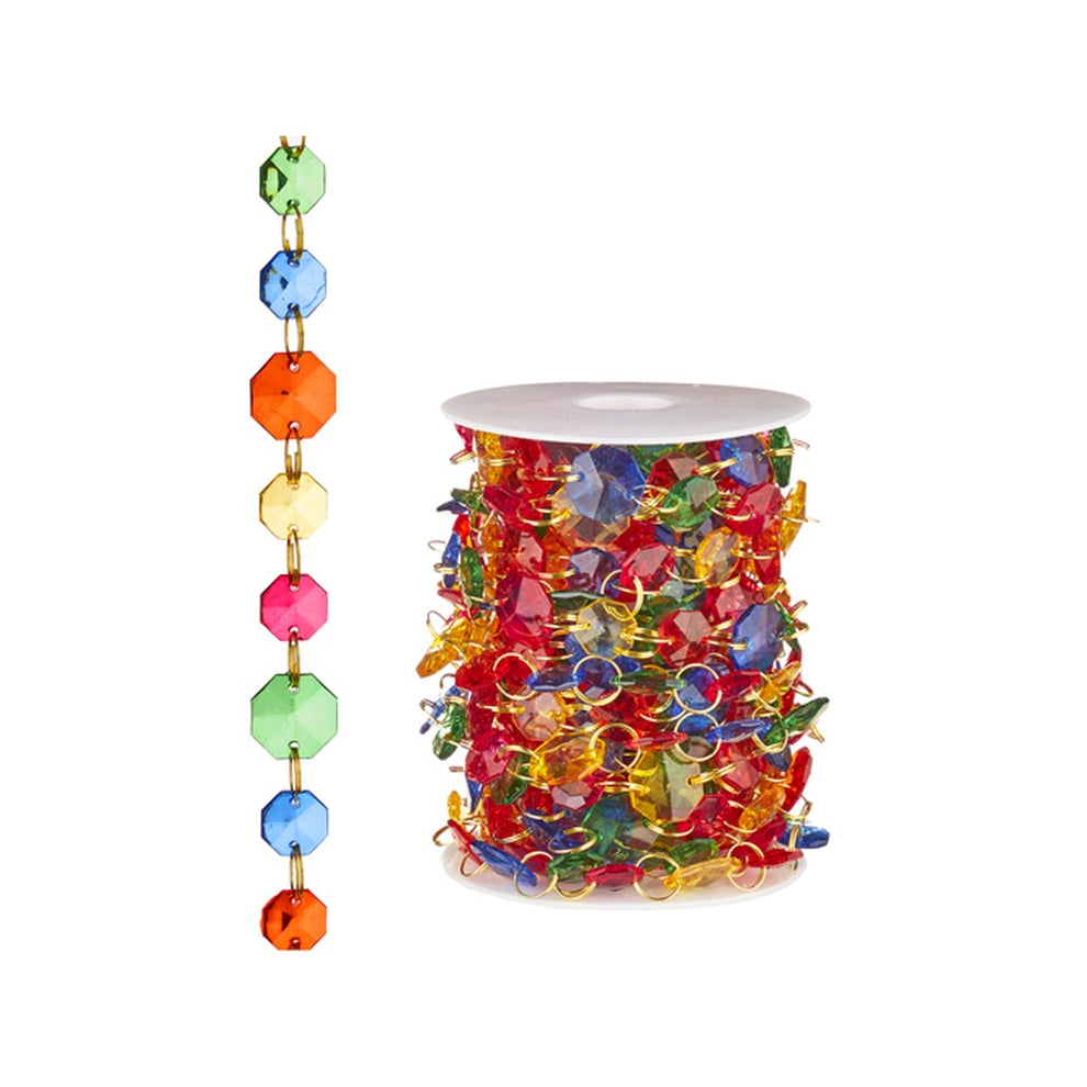 10 Yards Jewel Tone Round Crystal Garland