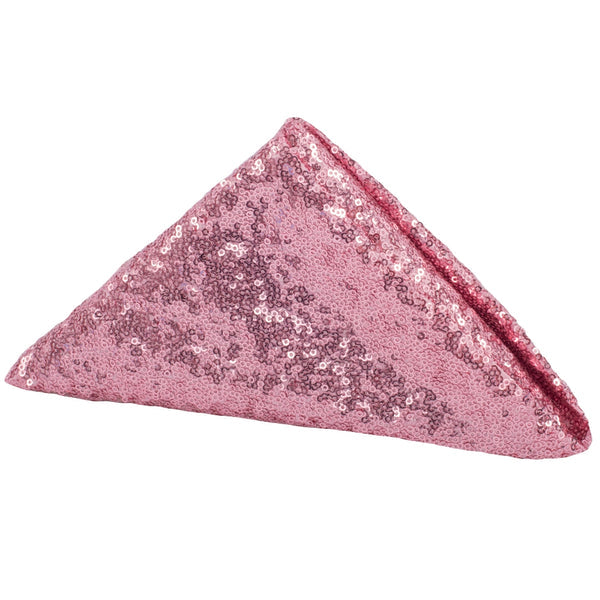 Set Of Ten Glitz Sequin Napkin 20"x20" - Pink