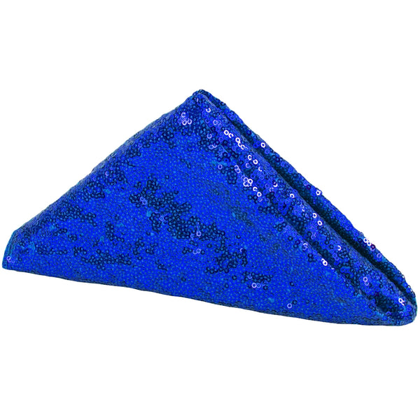 Set Of Ten Glitz Sequin Napkin 20"x20" - Royal Blue