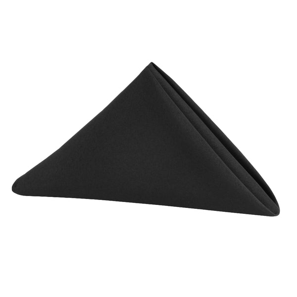 Set of 10 Polyester Napkin 20"x20" - Black