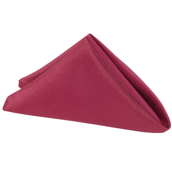 Set of 10 Polyester Napkin 20"x20" - Burgundy