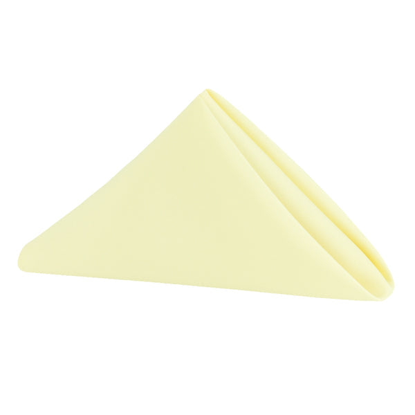 Set of 10 Polyester Napkin 20"x20" - Pastel Yellow