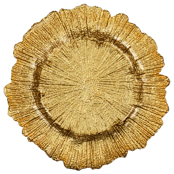Glass Reef Charger Plate - Gold