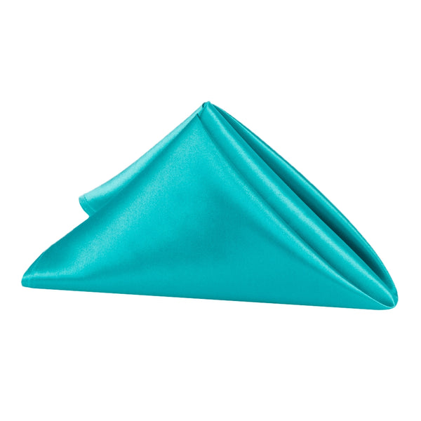 Set of 10 Satin Napkin 20"x20" - Aqua Blue
