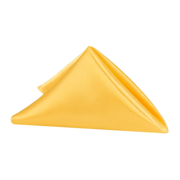 Set of 10 Satin Napkin 20"x20" - Canary Yellow (Bright Yellow)