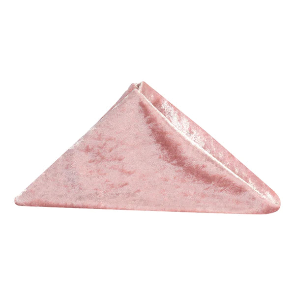 Set Of Ten Velvet 20"x20" Linen Napkin - Blush/Rose Gold