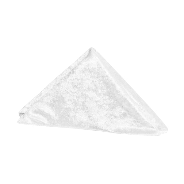 Set of 10 Velvet 20"x20" Linen Napkin - White