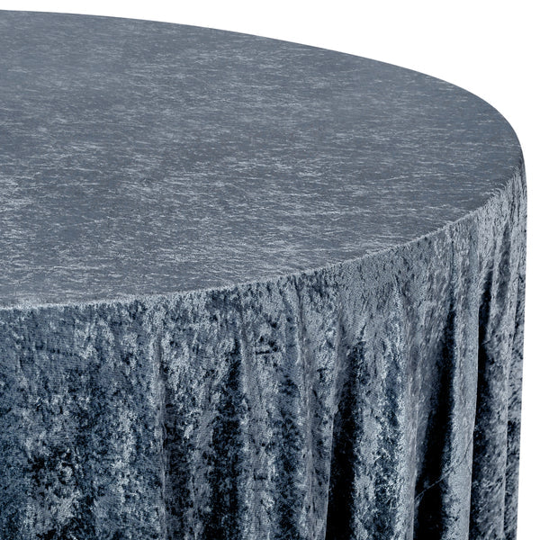 Velvet 120" Round Tablecloth - Dark Slate Blue