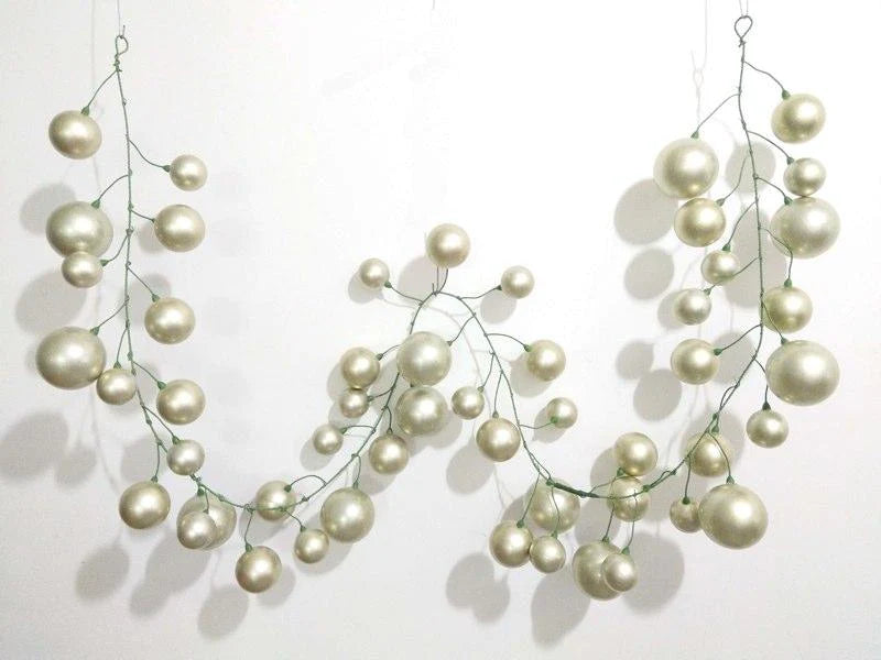 PLATINUM BALL GARLAND, 10'