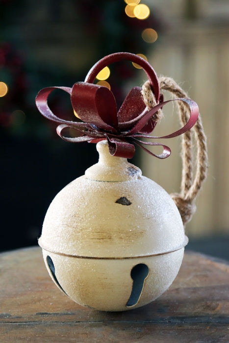 Metal Hanging Jingle Bell Ornament - 7.75 Inch RAZ