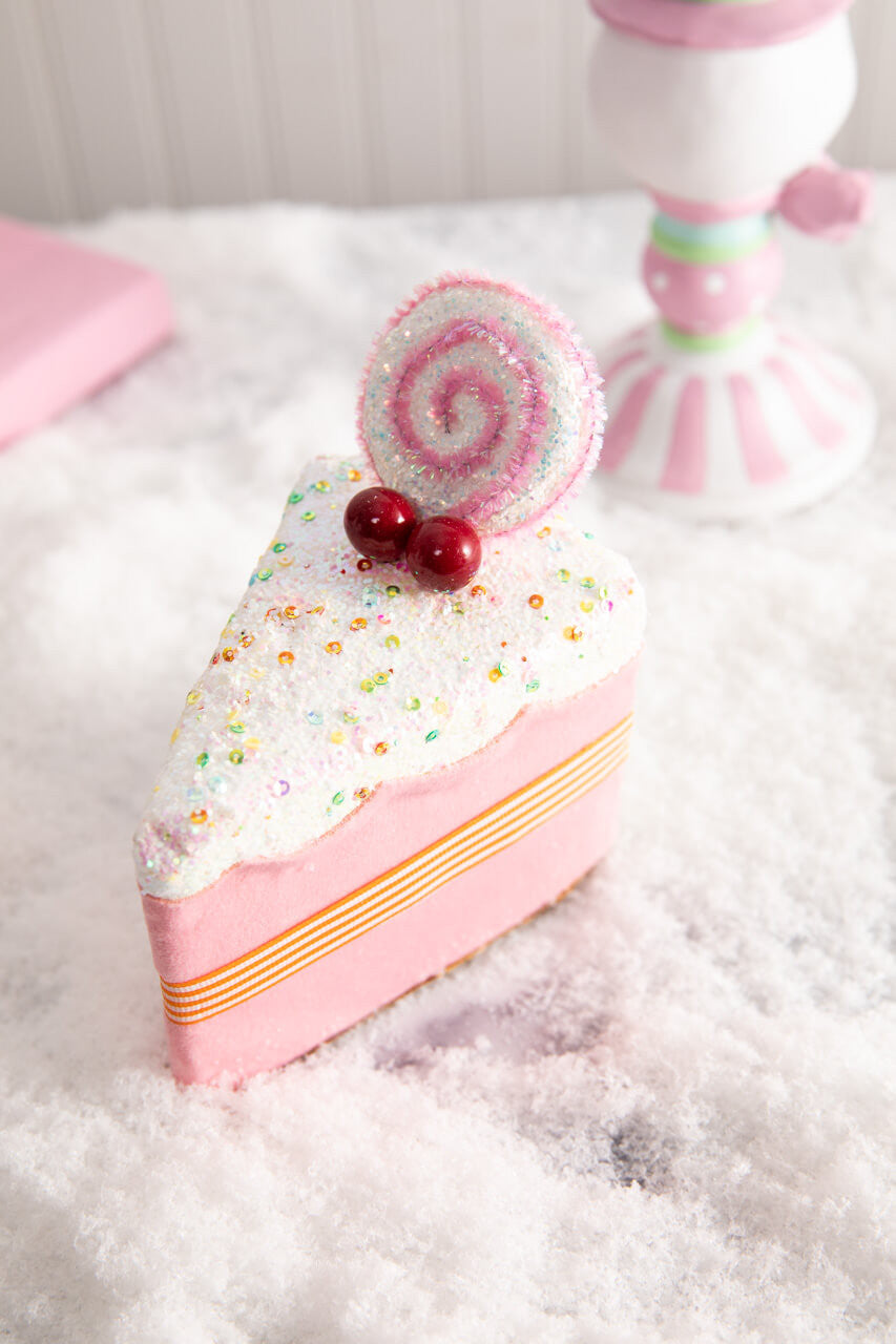6” Sprinkles Cake Slice Ornament