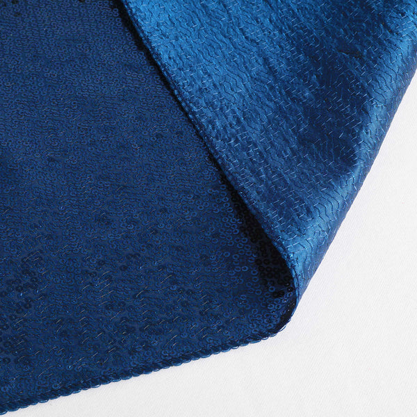Set Of Ten Glitz Sequin Napkin 20"x20" - Navy Blue (New Tone)