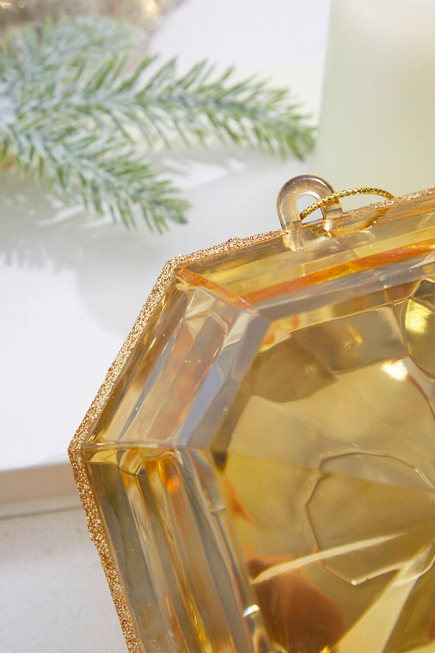6" Gold Jewel Ornament