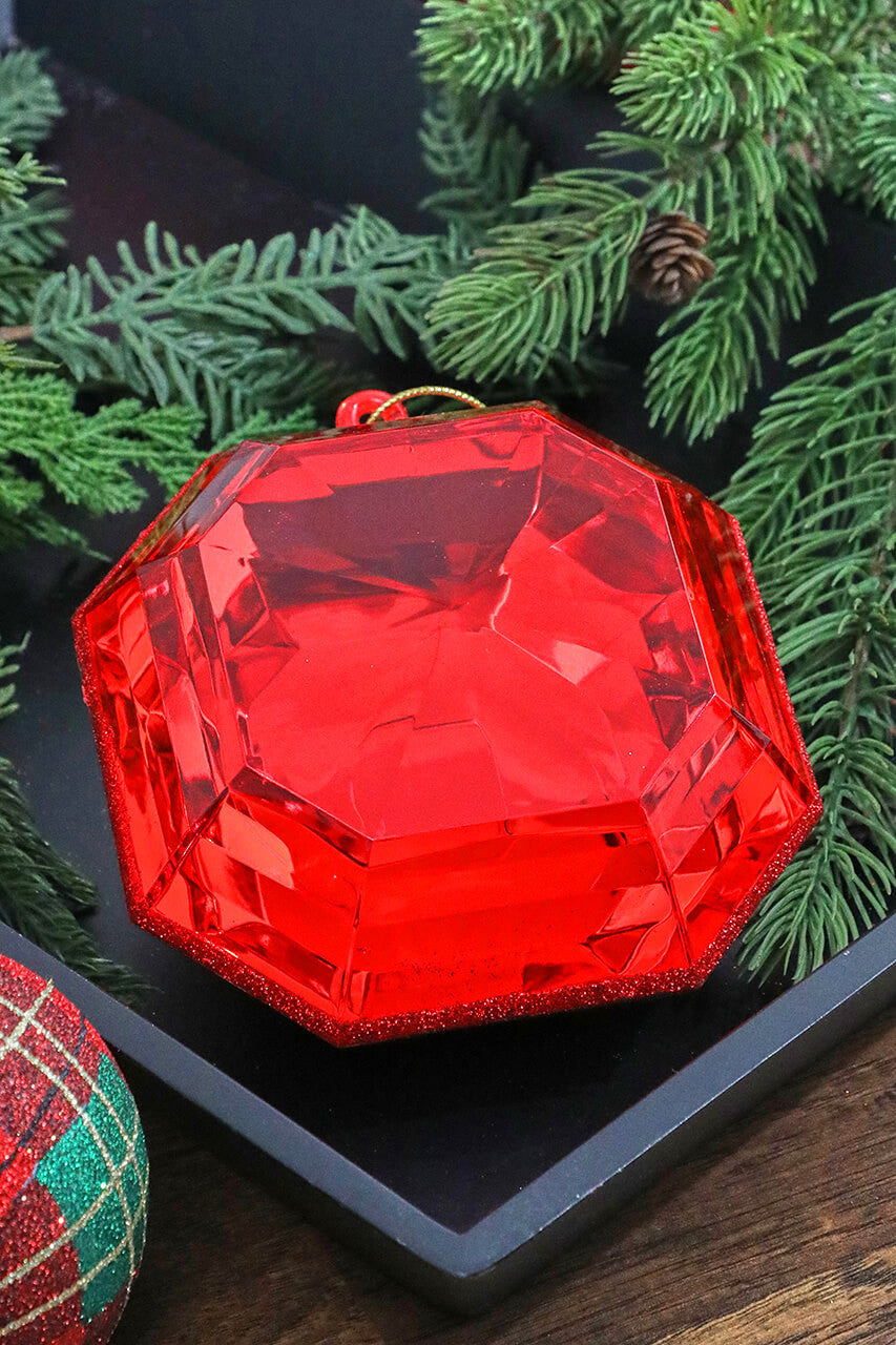 6” Red Jewel Ornament