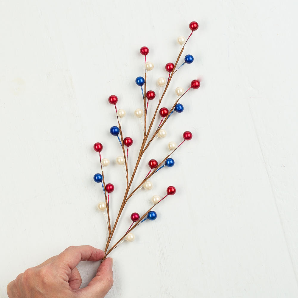 Patriotic Pearl Berry Sprays (Package of 12 pieces)