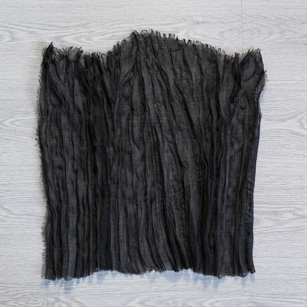 Set of 10 Cheesecloth Gauze Linen Napkin 20"x20" - Black