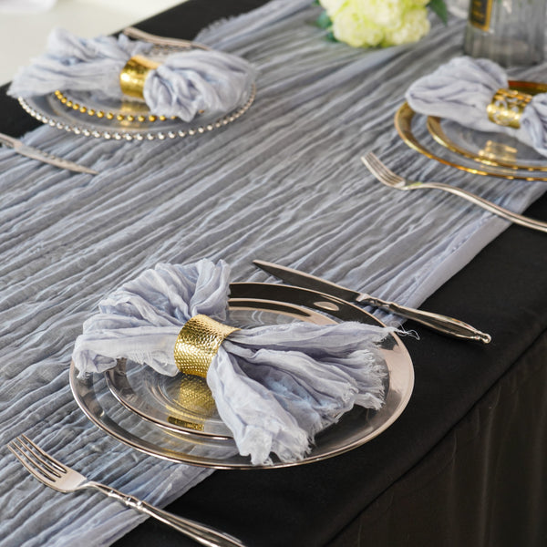 Set of 10 Cheesecloth Gauze Linen Napkin 20"x20"- Dusty Blue