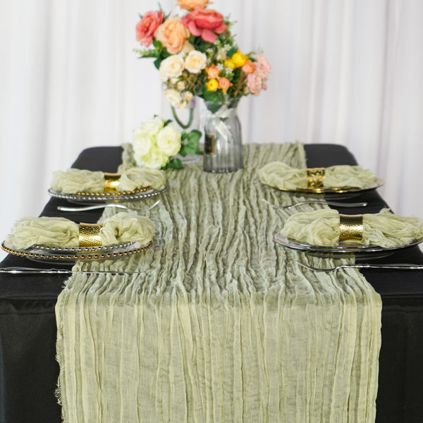 Set of 10 Cheesecloth Gauze Linen Napkin 20"x20" - Sage Green