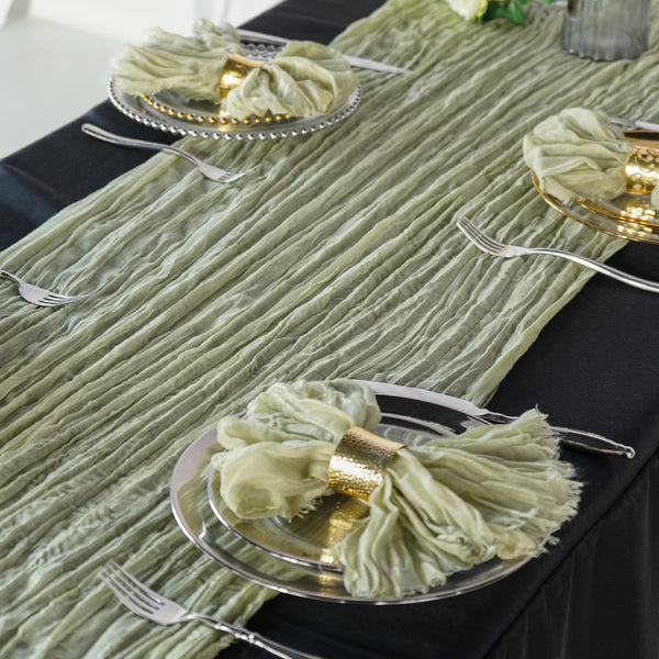 Set of 10 Cheesecloth Gauze Linen Napkin 20"x20" - Sage Green