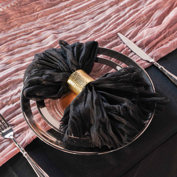 Premium Cheesecloth Table Runner 16FT x 25" - Blush/Rose Gold