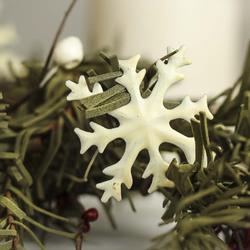 Rustic Faux Pine and Snowflake Garland