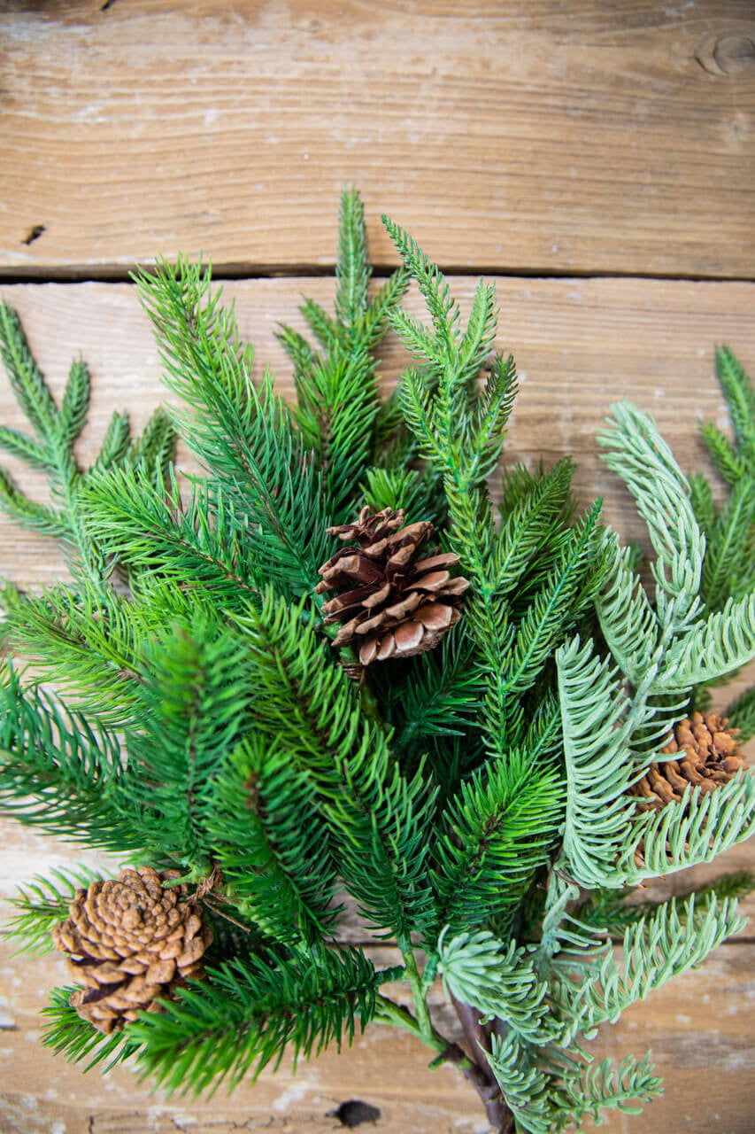 24” Real Touch Norfolk Spruce Juniper Spray
