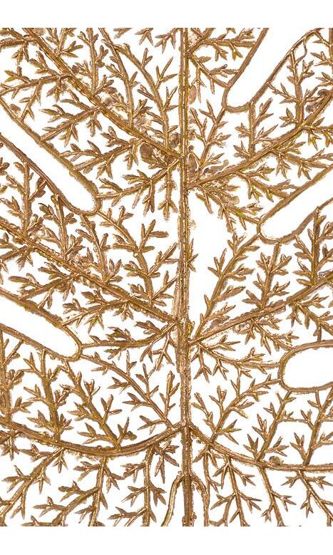 Set Of Three 26" Metallic Gold Monstera Leaf Spray