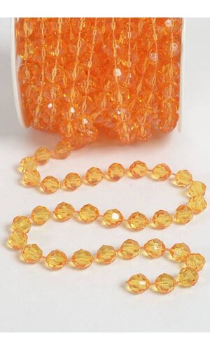 10YDS BEAD GARLAND ROLL LIGHT ORANGE