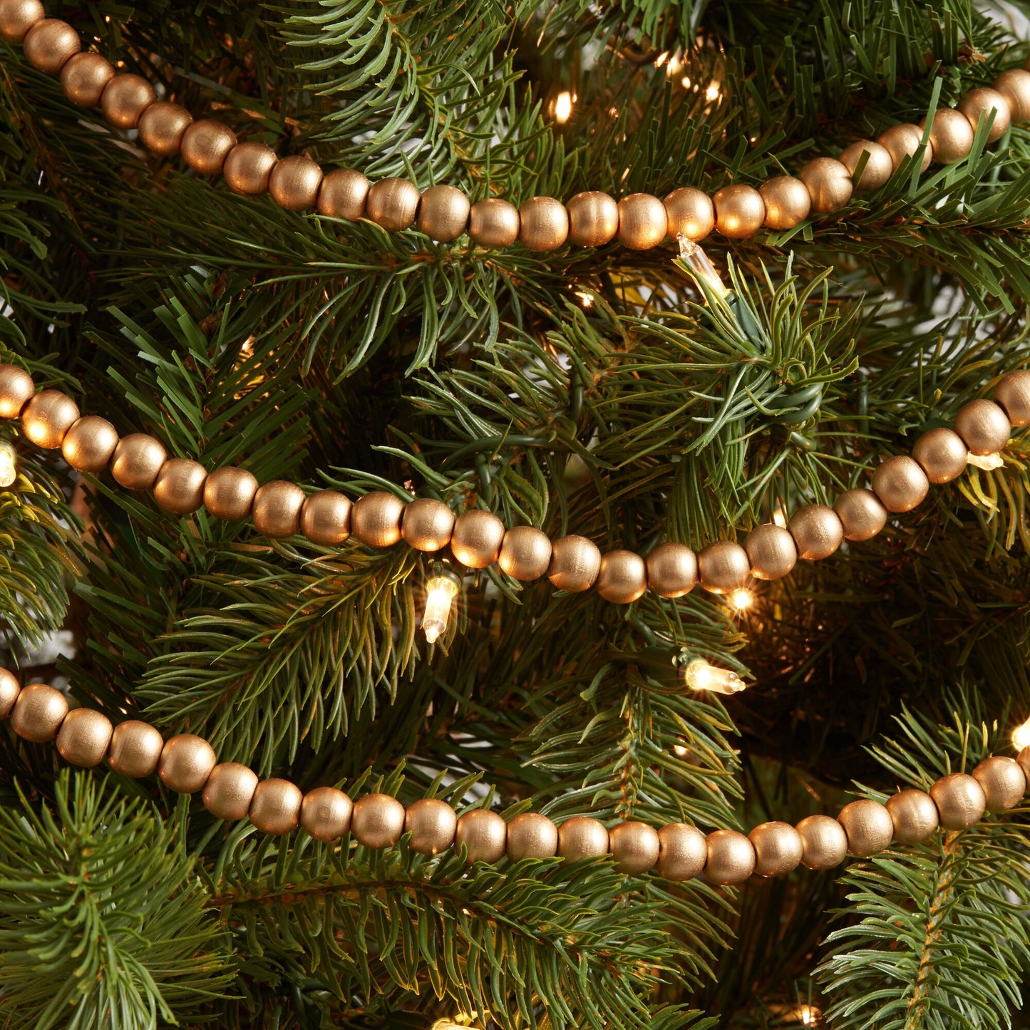Gold Wood Bead Garland