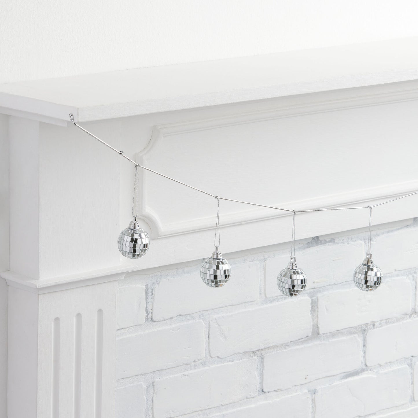Silver Disco Balls Garland