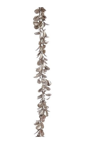 6FT METALLIC EUCALYPTUS GARLAND CHAMPAGNE