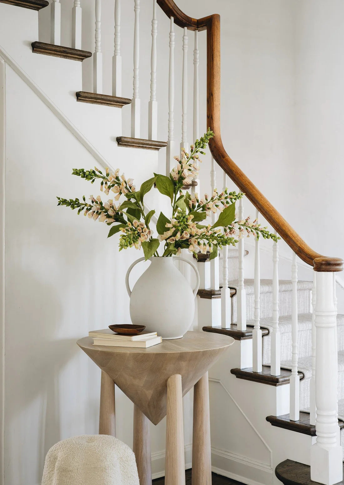 Natural White Clay Jug Vase - 14"