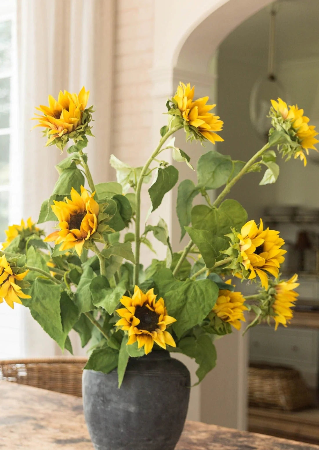 Yellow Artificial Sunflower - 35"