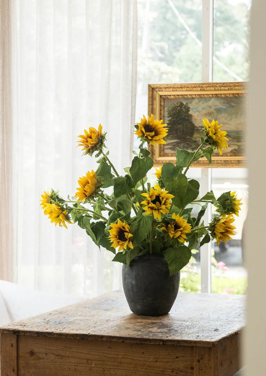 Yellow Artificial Sunflower - 35"