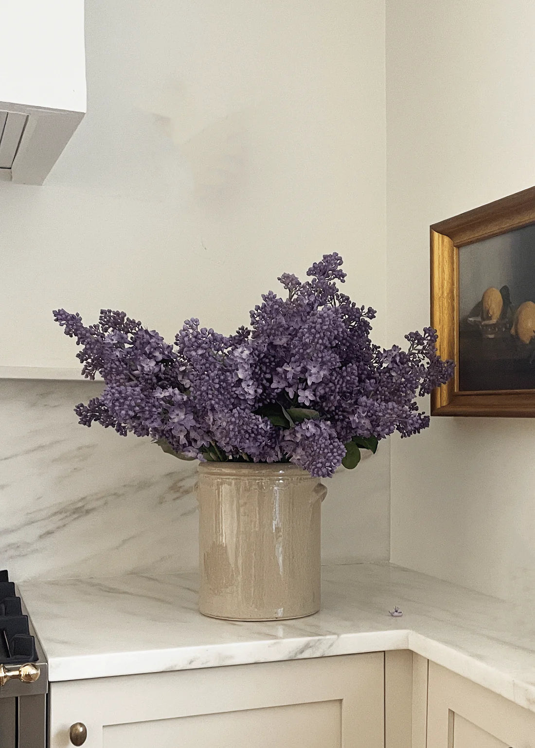 Purple Artificial Lilac Flower Branch - 34.5"