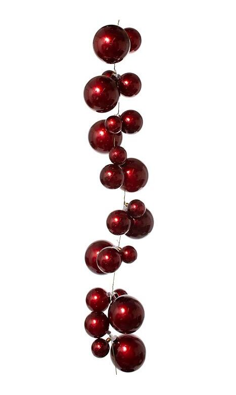 6FT BALL GARLAND BURGUNDY