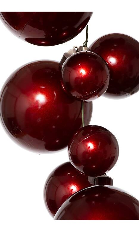 6FT BALL GARLAND BURGUNDY