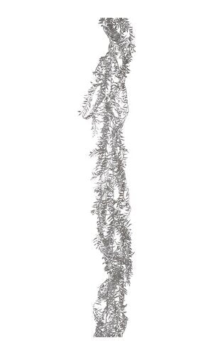 6FT PEPPER BERRY LEAF GARLAND SILVER