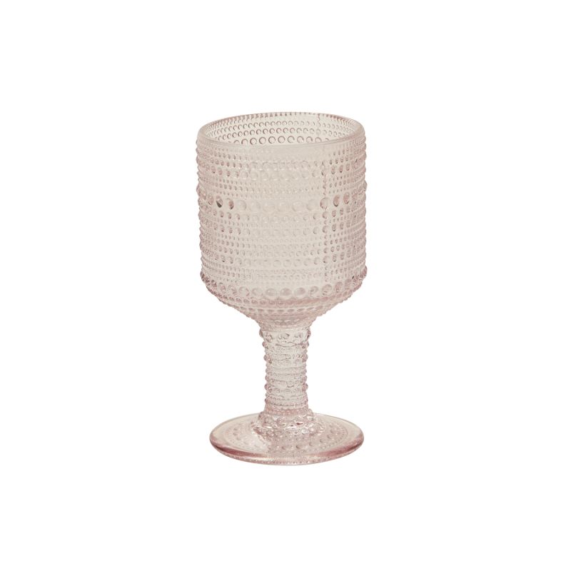 Set of Four Vintage Style Amber and Blush Glassware Tumblers