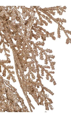 6FT GLITTERED CEDAR GARLAND CHAMPAGNE