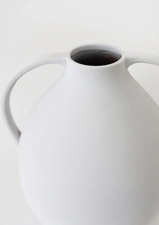 Natural White Clay Jug Vase - 14"